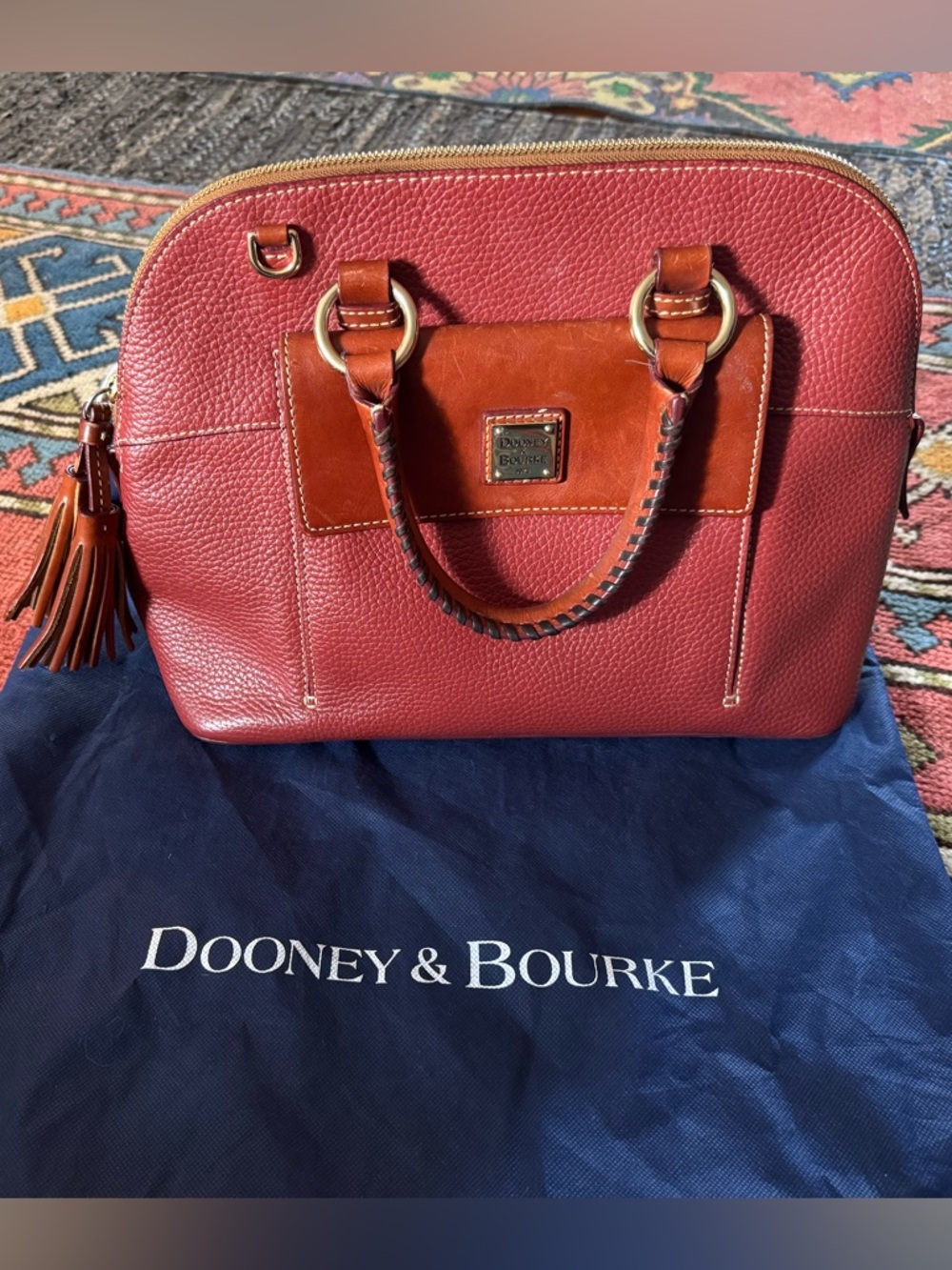 Dooney & Bourke Aubrey Pebbled Leather Dome Satchel